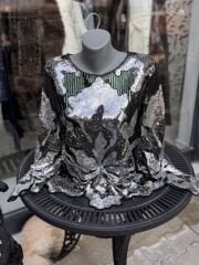 Şehrazat Butik Tasarım Pullu Şık Bluz