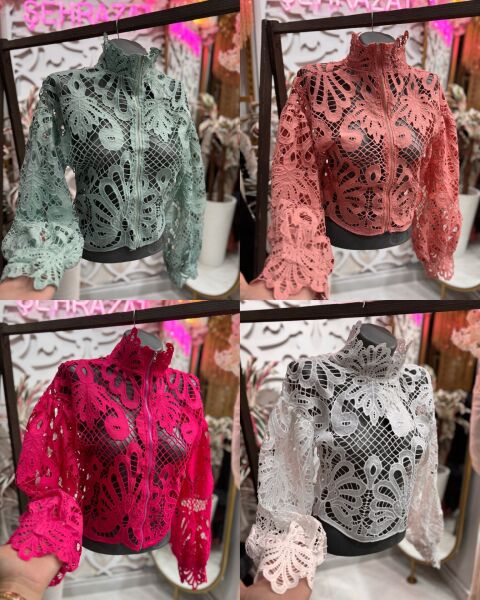 Şehrazat Butik Tasarım Güpür Gömlek