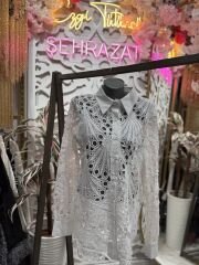 Şehrazat  Butik Güpür Detay Şık Tasarım Gömlek