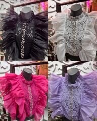 Şehrazat Butik Orkide Kolsuz Tasarım Gömlek