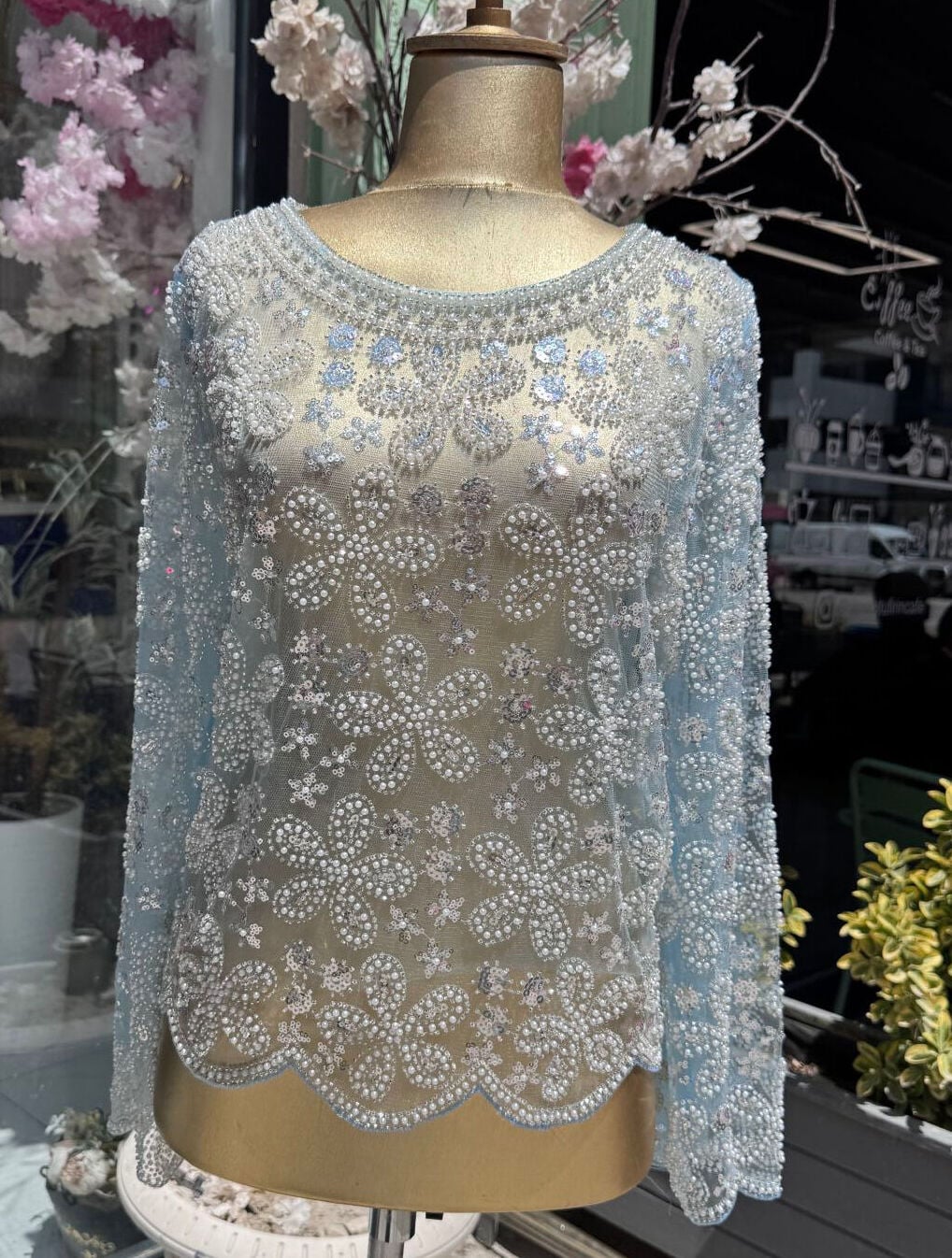 Şehrazat Tasarım Diamond Bluz Mavi