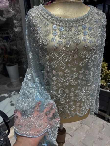 Şehrazat Tasarım Diamond Bluz Mavi