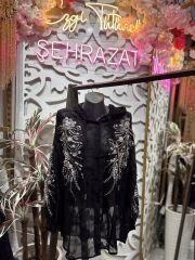 Şehrazat Butik Taşlı Şapka Detaylı Tasarım Gömlek