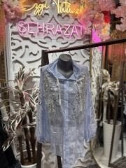 Şehrazat Butik Taşlı Şapka Detaylı Tasarım Gömlek