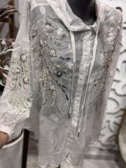 Şehrazat Butik Taşlı Şapka Detaylı Tasarım Gömlek