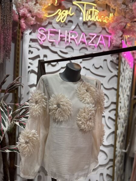 Şehrazat Butik Çiçekli Tasarım Şık Gömlek