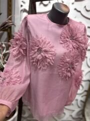 Şehrazat Butik Çiçekli Tasarım Şık Gömlek