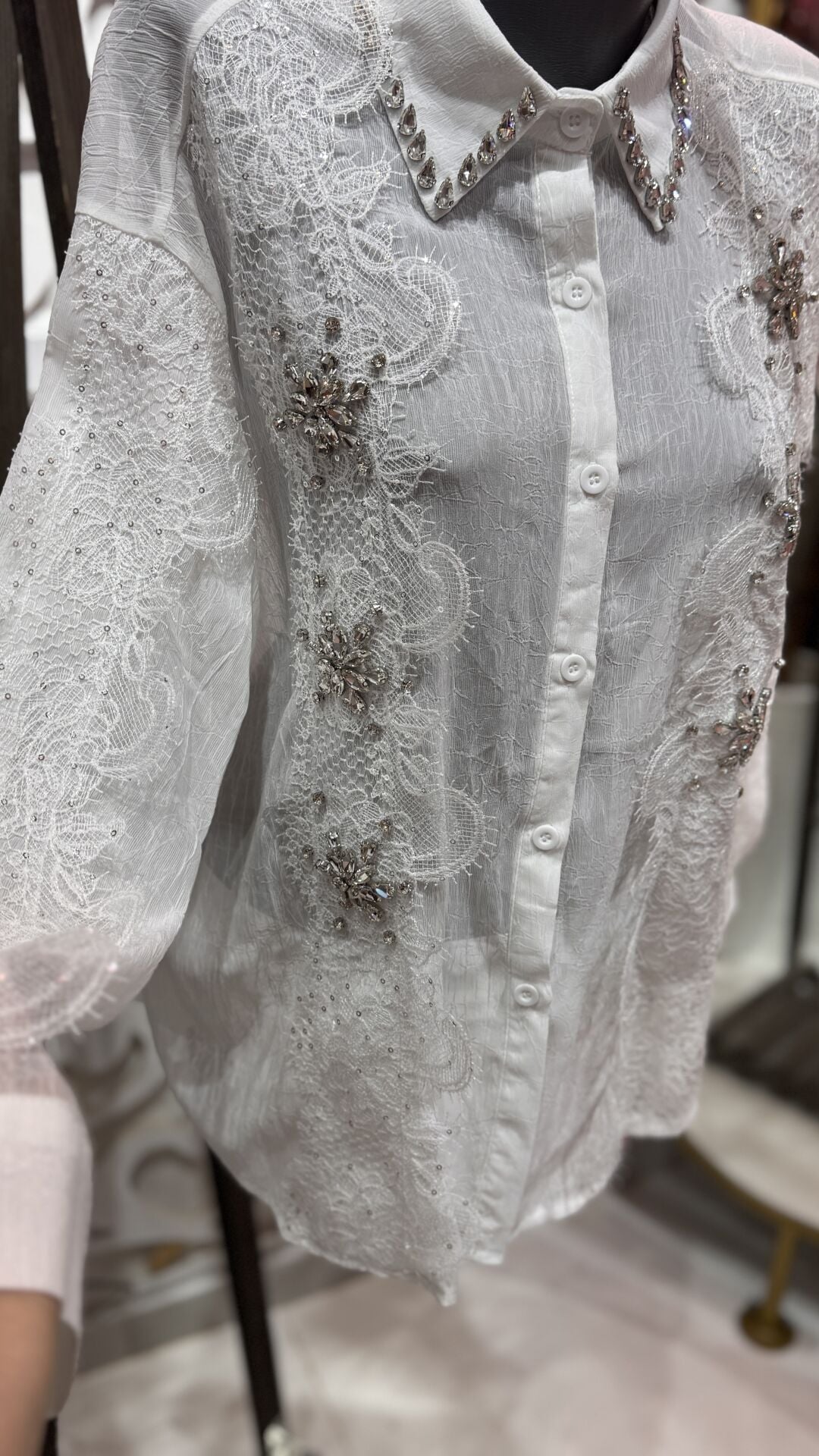 Şehrazat Butik Kol Detaylı Tasarım  Gömlek