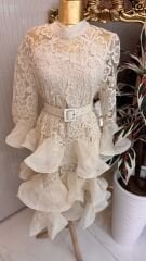 Şehrazat Butik İthal Tasarım Fransız Güpür Elbise