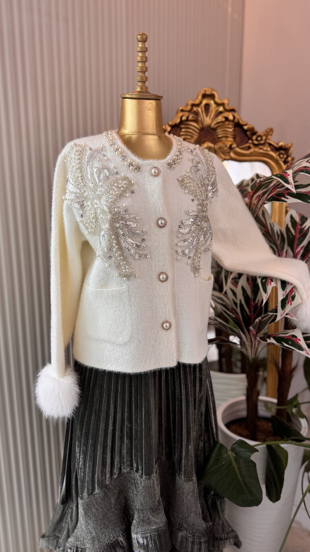 Şehrazat Butik Angora Ceket Standart