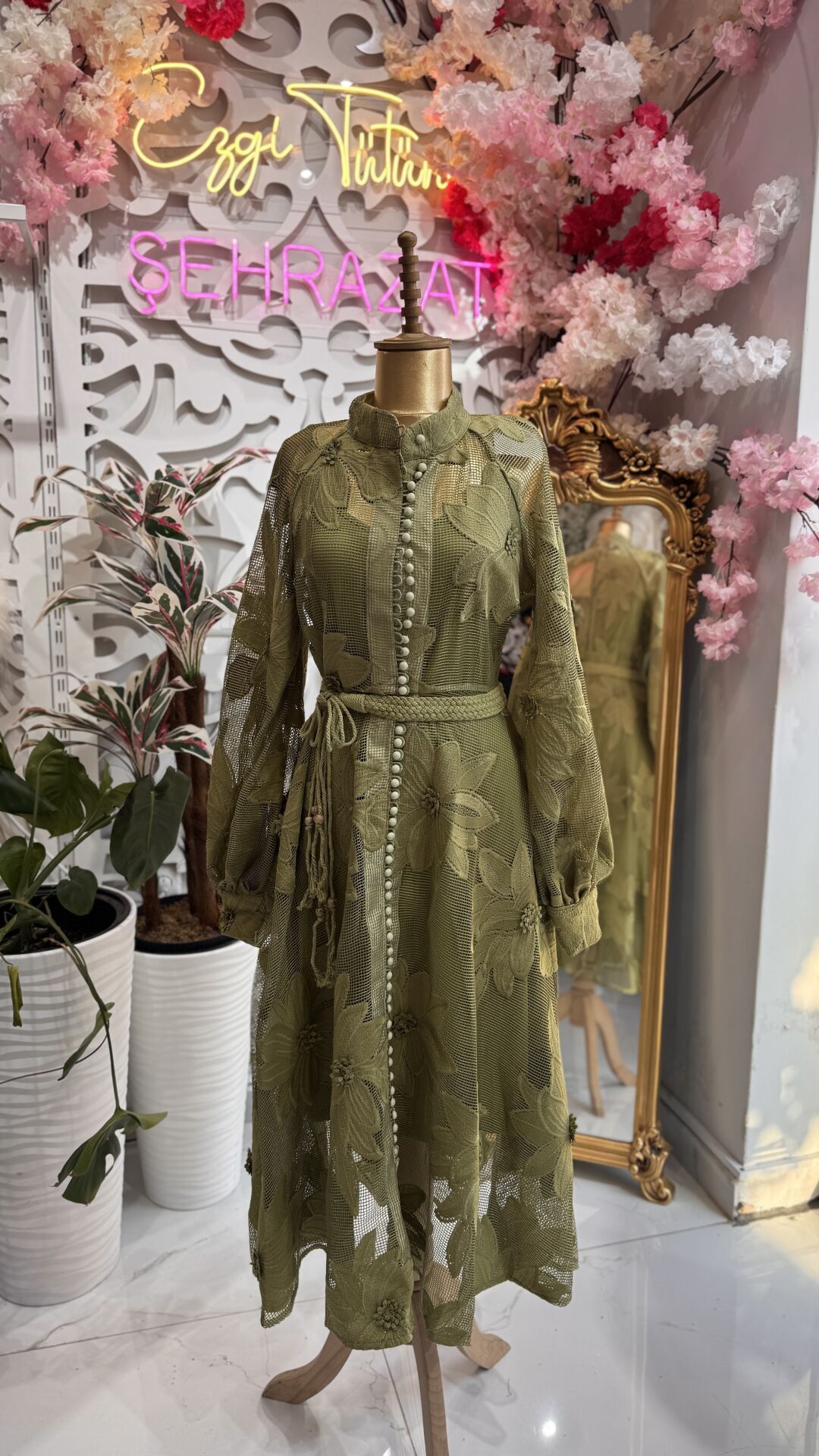 Şehrazat Butik Velvet Elbise Standart