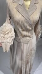 Şehrazat Butik Düğme Detaylı Tasarım Elbise