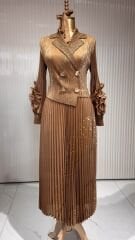 Şehrazat Butik Düğme Detaylı Tasarım Elbise