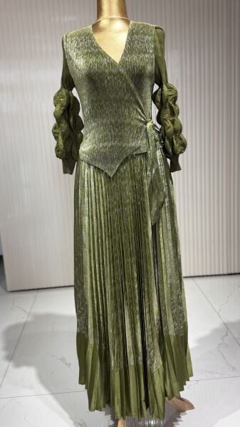 Şehrazat Butik Kol Detaylı Tasarım Elbise