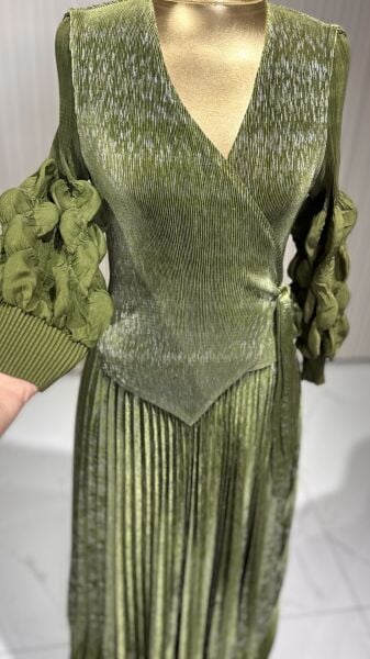 Şehrazat Butik Kol Detaylı Tasarım Elbise