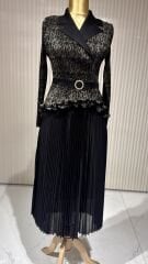 Şehrazat Butik Kendinden Kemerli  Tasarım Elbise