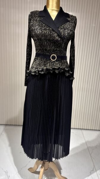 Şehrazat Butik Kendinden Kemerli  Tasarım Elbise