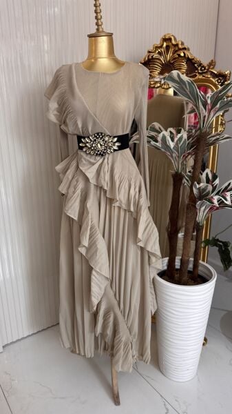 Sehrazat Butik Aurum Elbise (KEMER DAHİL DEĞİLDİR) Standart