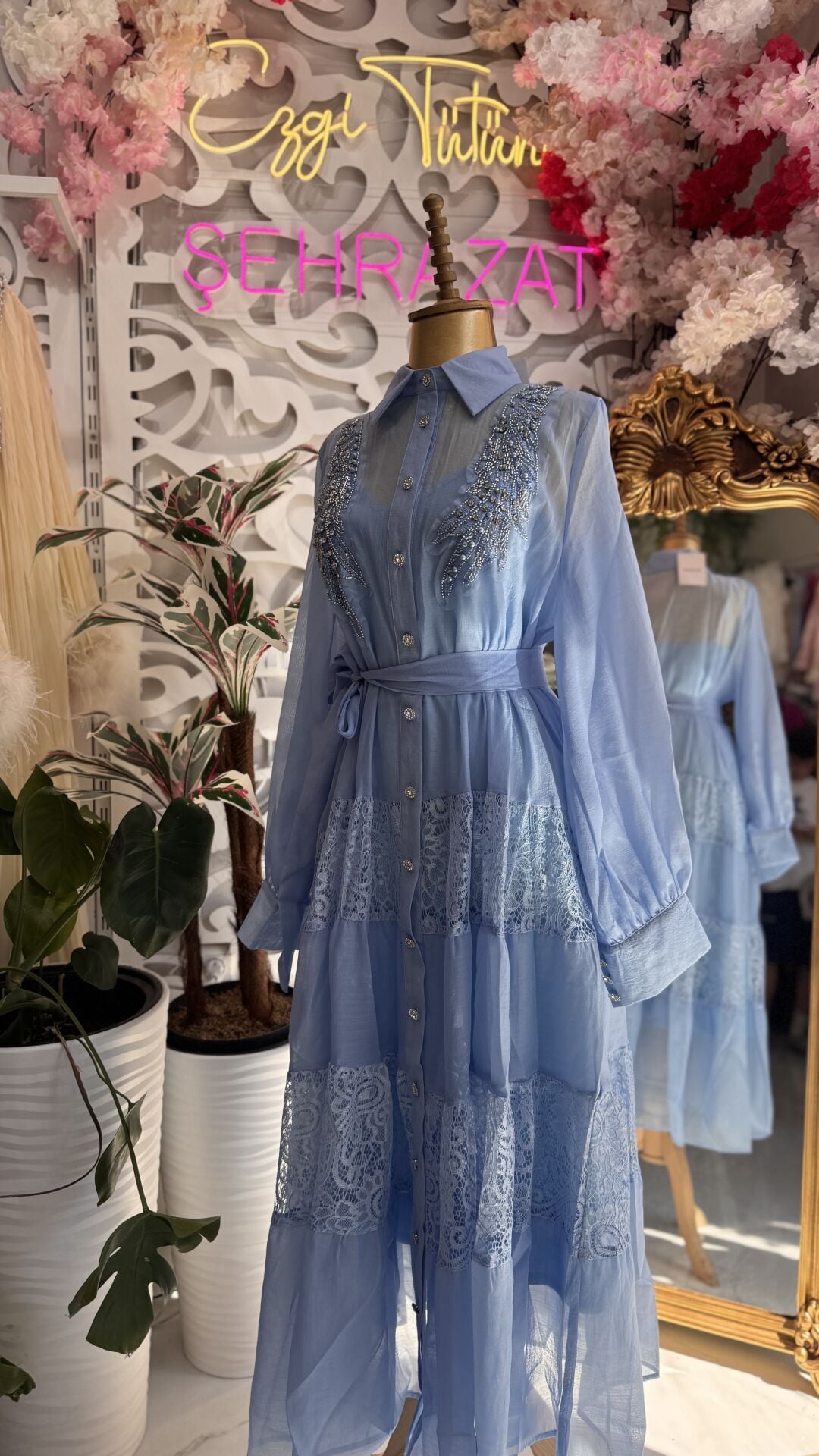 Sehrazat Butik Ardora Elbise Battal Standart