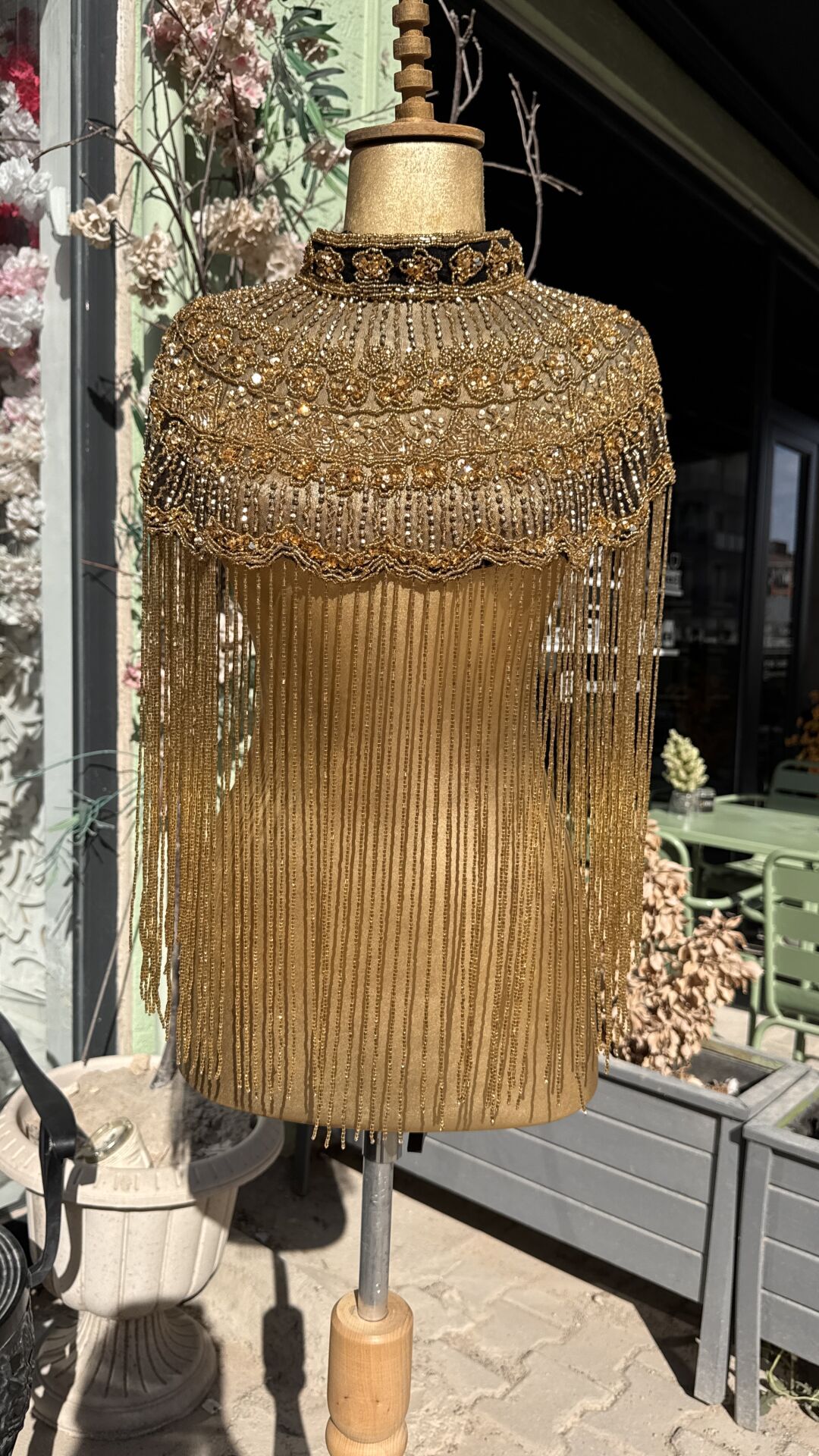 Şehrazat Tasarım Elişi Pelerin (GOLD)