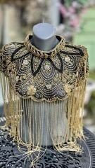 Şehrazat Butik Tasarım Elişi İşleme Gold Pelerin