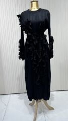 Şehrazat Butik Tasarım Fırfırlı Elbise (KEMER DAHİL DEĞİLDİR)