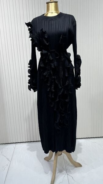 Şehrazat Butik Tasarım Fırfırlı Elbise (KEMER DAHİL DEĞİLDİR)