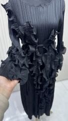 Şehrazat Butik Tasarım Fırfırlı Elbise (KEMER DAHİL DEĞİLDİR)