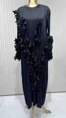 Şehrazat Butik Tasarım Fırfırlı Elbise (KEMER DAHİL DEĞİLDİR)