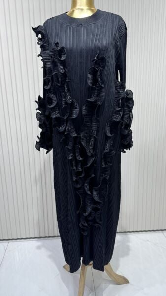 Şehrazat Butik Tasarım Fırfırlı Elbise (KEMER DAHİL DEĞİLDİR)