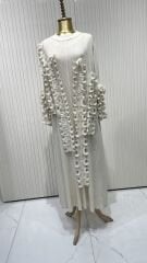 Şehrazat Butik Tasarım Fırfırlı Elbise (KEMER DAHİL DEĞİLDİR)