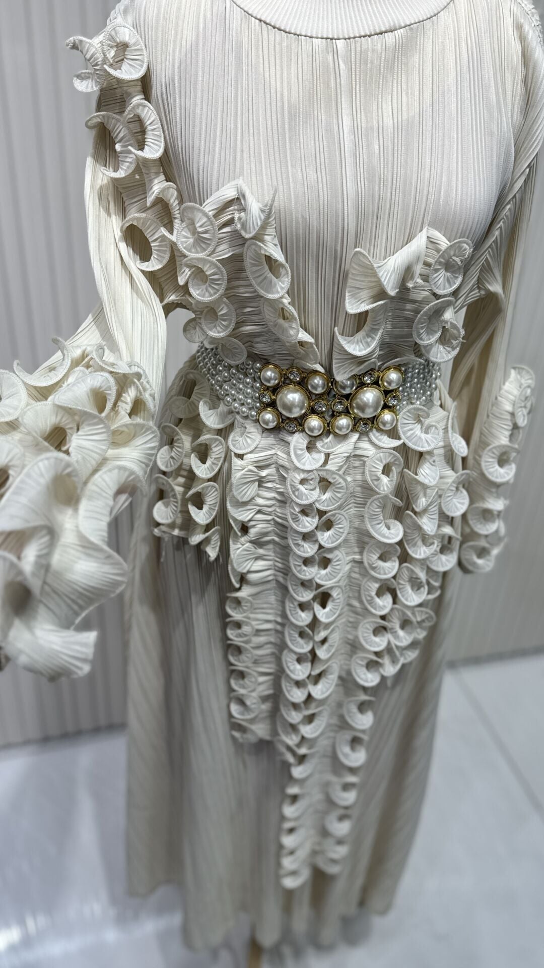 Şehrazat Butik Tasarım Fırfırlı Elbise (KEMER DAHİL DEĞİLDİR)