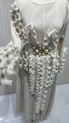 Şehrazat Butik Tasarım Fırfırlı Elbise (KEMER DAHİL DEĞİLDİR)