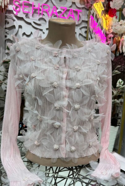 Şehrazat Tasarım Elegancee Bluz Pembe
