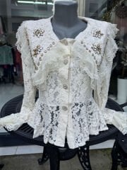 Şehrazat Butik Yaka Detaylı Tasarım Gömlek