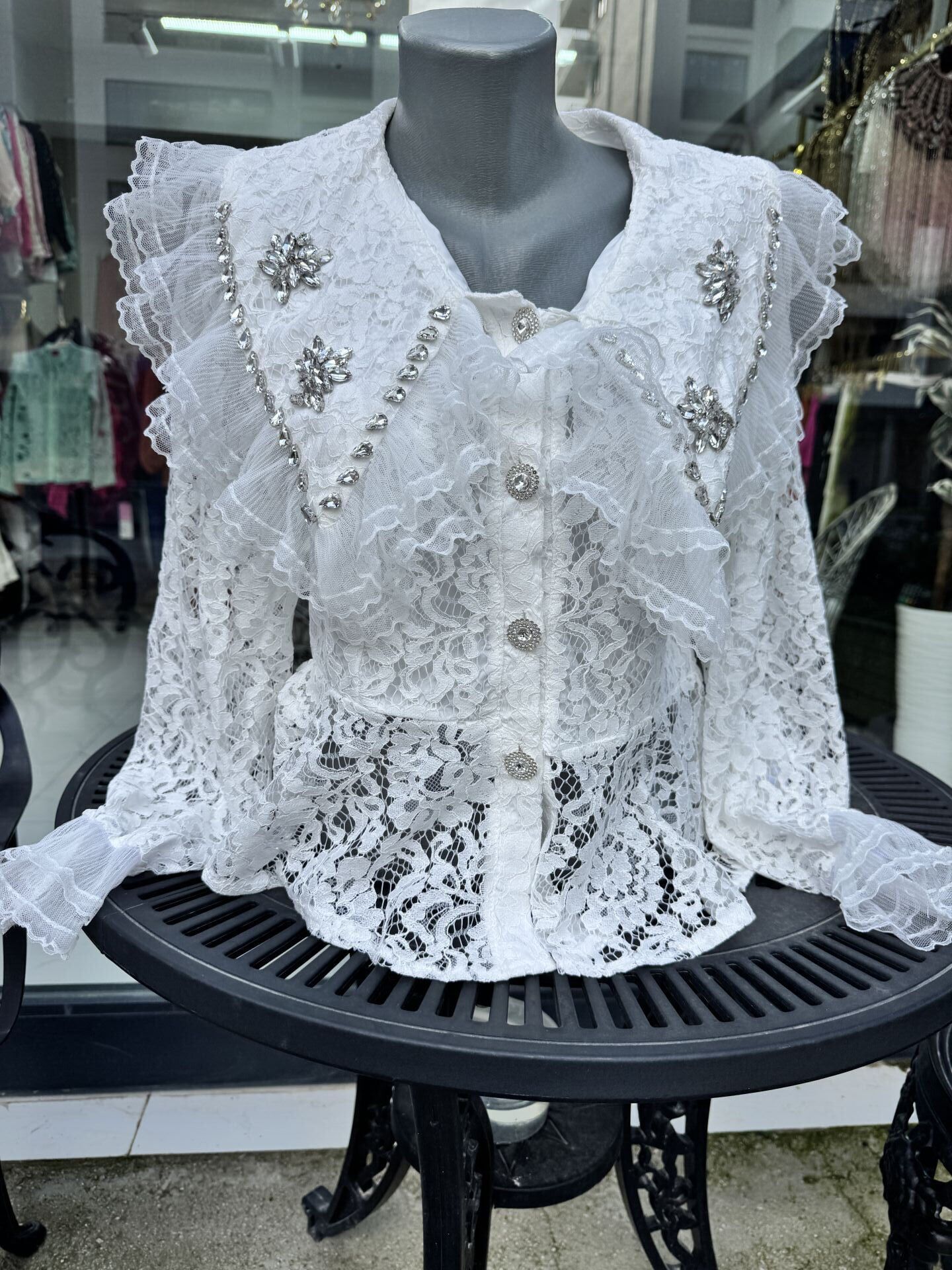 Şehrazat Butik Yaka Detaylı Tasarım Gömlek (89286)