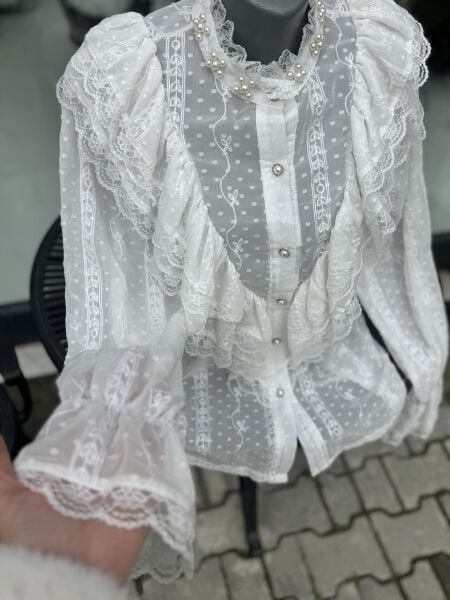 Şehrazat Butik Rose  Tasarım Gömlek Standart