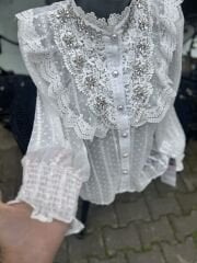 Şehrazat Butik Göğüs Taş  DetaylıTasarım Gömlek
