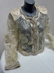 Şehrazat Butik Tasarım Çiçekli Ceket