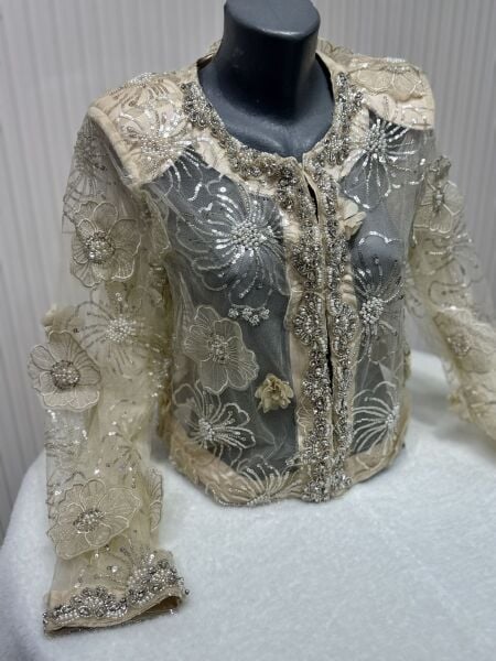 Şehrazat Butik Tasarım Çiçekli Ceket