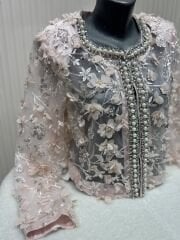 Şehrazat Butik Tasarım Şık Pudra Ceket