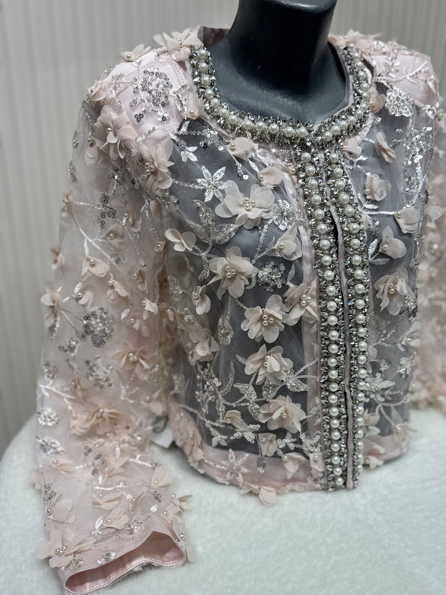 Şehrazat Butik Tasarım Şık Pudra Ceket