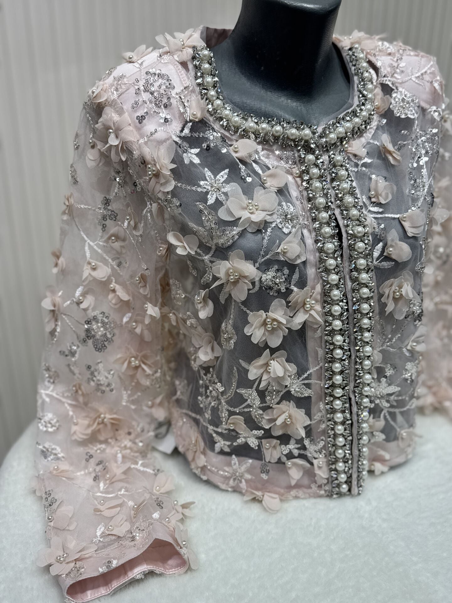 Şehrazat Butik Tasarım Şık Pudra Ceket