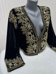 Şehrazat Butik Kadife İşlemeli Tasarım Ceket