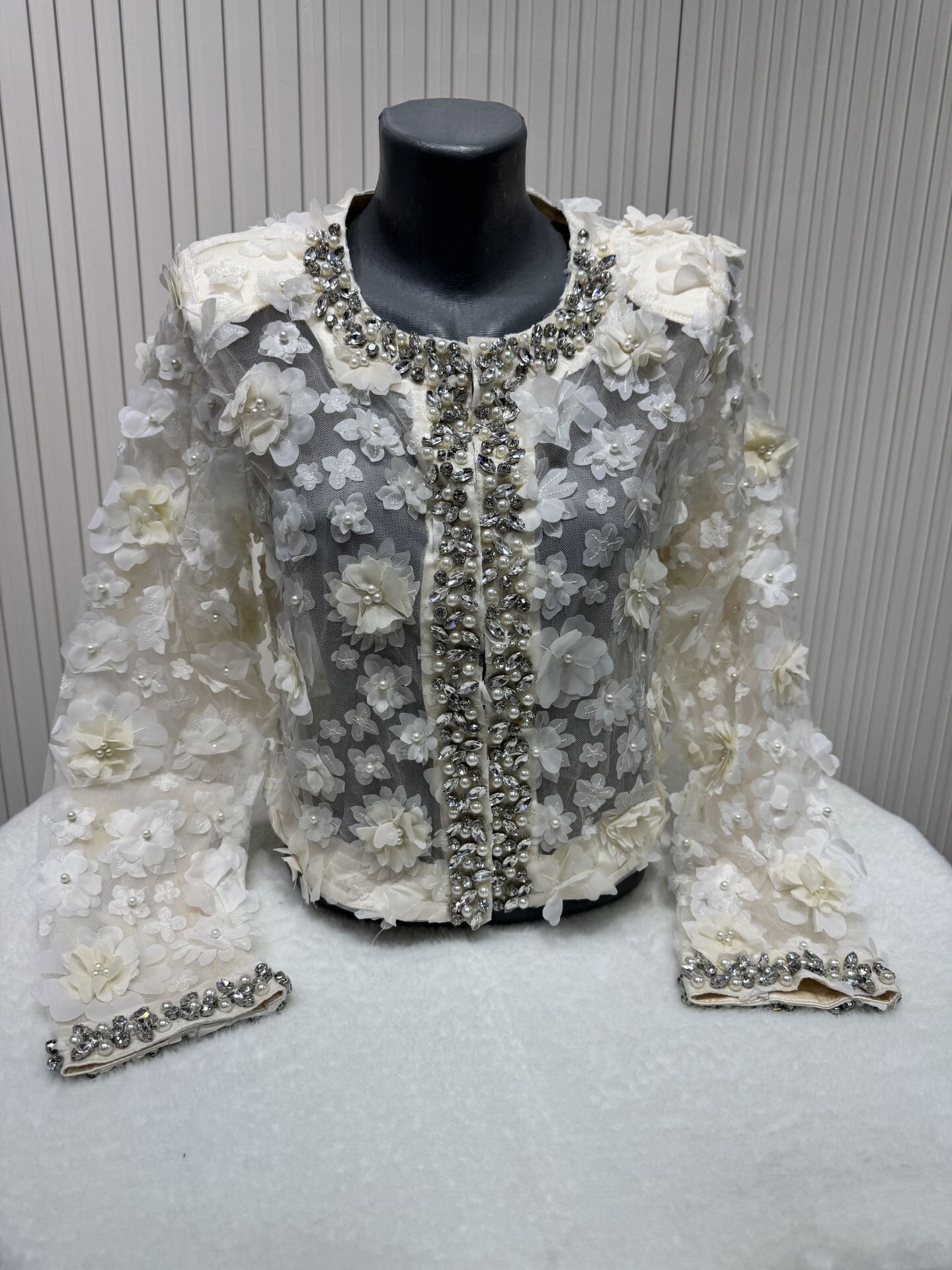 Şehrazat Butik Tasarım Şık Krem Ceket