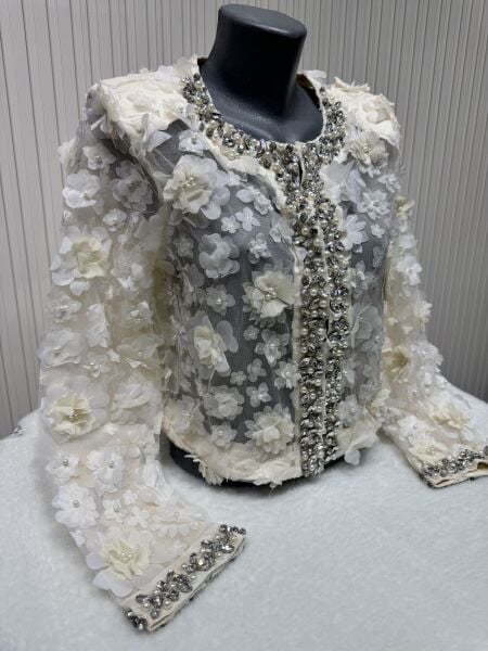 Şehrazat Butik Tasarım Şık Krem Ceket