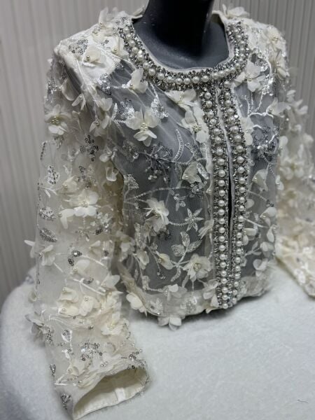 Şehrazat Butik Tasarım Şık Krem Ceket