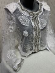 Şehrazat Butik Tasarım Çiçekli Ceket