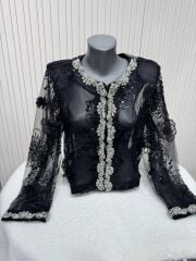 Şehrazat Butik Tasarım Çiçekli Ceket