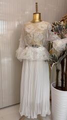 Şehrazat Butik Marlowe Bluz (KEMER DAHİL DEĞİLDİR)